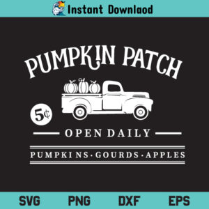 Pumpkin Patch SVG, Pumpkin Patch Truck SVG, Fall Truck SVG, Vintage Fall Truck SVG, Pumpkins SVG, Fall, Autumn, Pumpkin Patch