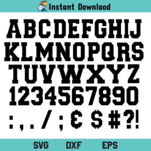 Varsity Alphabet SVG, Varsity Font SVG, Sports Font SVG, Baseball Font SVG, Varsity Font SVG, College Font SVG