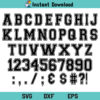 Varsity Font SVG File, Varsity Letter SVG, Varsity Alphabet SVG, Baseball Font SVG, Varsity Font