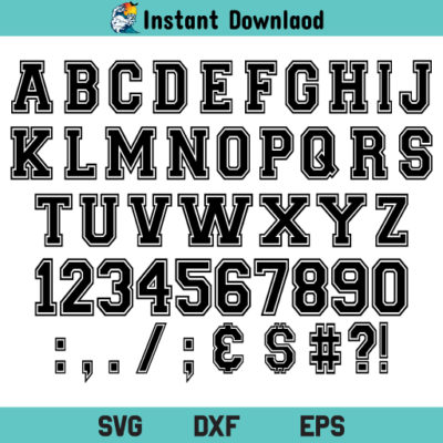 Varsity Font SVG File, Varsity Letter SVG, Varsity Alphabet SVG ...