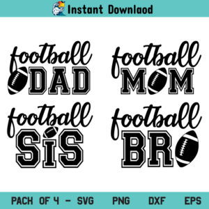 Football Family SVG, Football Family SVG File, Football Mom SVG, Football Dad SVG, Football, Sister, Brother