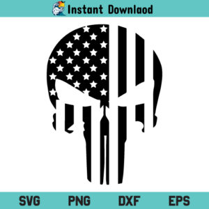 Flag Punisher Logo SVG, Flag Punisher SVG, Punisher Skull US Flag SVG, The Punisher SVG, Punisher, US, America, Flag