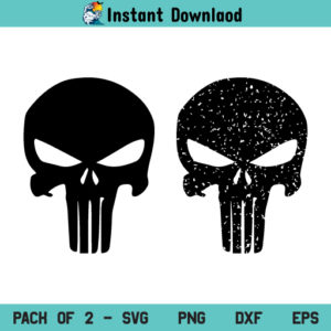 Punisher Logo SVG, The Punisher SVG, Punisher Skull SVG, Distressed Punisher Skull Logo SVG, Punisher SVG, Distressed Punisher SVG