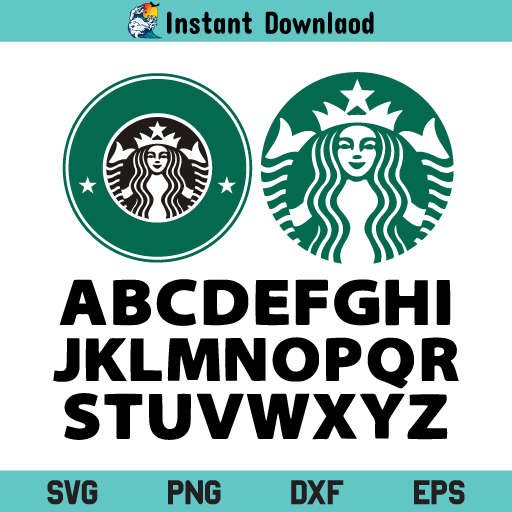 Starbucks Font SVG, Starbucks SVG, Starbucks Coffee Logo SVG, Personalised Starbucks Logo SVG, Starbucks Font