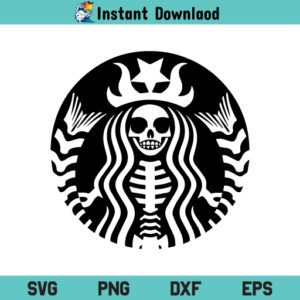 Starbucks Skeleton SVG, Starbucks Skeleton Witch SVG, Starbucks Skeleton Coffee Lady SVG, Starbucks Mermaid SVG, Halloween SVG, Starbucks SVG