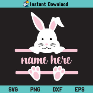 Bunny Name Frame SVG