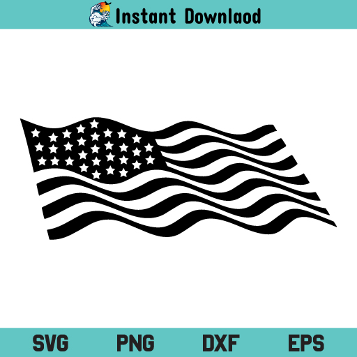 Wavy US Flag SVG, Wavy American Flag SVG, American Flag SVG, 4th of July SVG, US Flag SVG, 4th July SVG