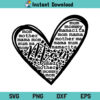 Mom Love Heart SVG, Mom Heart SVG, Mom Love SVG, Mom Birthday SVG, Mothers Day SVG, Mom Shirt SVG