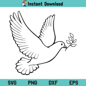 Dove SVG, Dove Bird SVG, Flying Dove SVG, Bird SVG, Dove