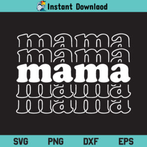 Retro Mama T Shirt SVG, Retro Mama SVG Design, Retro Mama Mom Gift SVG, Mothers Day SVG, Mom SVG, Mom Life