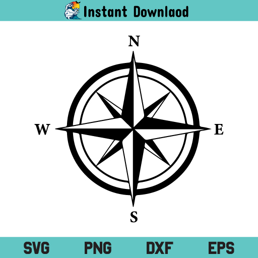 Compass SVG, Compass SVG File, Nautical Compass SVG, Compass Rose SVG, Compass Star SVG, Compass