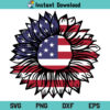 Patriotic Sunflower SVG, American Sunflower SVG, American Flag Sunflower Tshirt Design SVG, 4th July US Flag Sunflower SVG