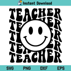 Teacher Smiley Face SVG