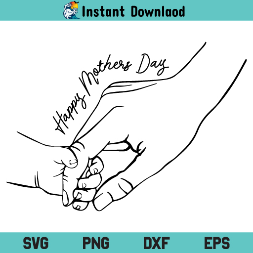 Mom Holding Sons Hand Mothers Day SVG, Mother And Sons Hand SVG ...