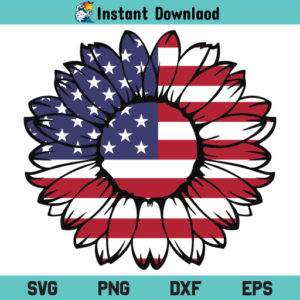 US Flag Sunflower Tshirt SVG, American Flag Sunflower SVG, US Flag SVG, American Flag SVG, Sunflower SVG, Patriotic SVG, America SVG