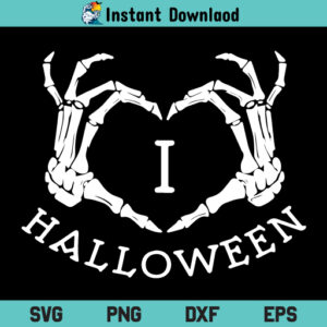 I Love Halloween Heart Skull SVG, I Love Halloween Heart Skull Digital SVG File, I Love Halloween Heart Skull Download SVG, I Love Halloween Heart Skull SVG Cut File, PNG