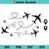 Heart Flying Airplane SVG, Heart Flying Airplane PNG, Heart Flying Airplane Cricut, Heart Flying Airplane Cut File, Heart Flying Airplane Download SVG File