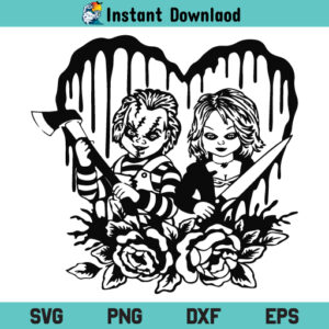 Chucky Tiffany Heart SVG, Chucky Tiffany Heart SVG Cut File, Chucky Tiffany Heart Halloween SVG, Chucky Tiffany Heart Digital SVG File, Chucky Tiffany Heart, PNG, Cricut, Silhouette