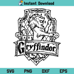 Gryffindor Harry Potter SVG, Gryffindor Harry Potter PNG, Gryffindor Harry Potter Cut File SVG, Gryffindor Harry Potter Silhouette