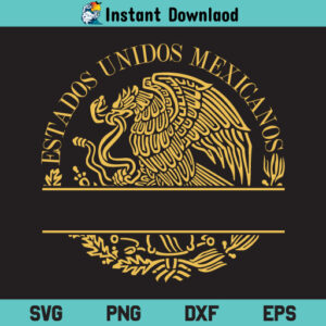 Golden Mexican Eagle Flag SVG, Golden Mexican Eagle Flag SVG Cut File, Golden Mexican Eagle Flag SVG Files For Cricut, Golden Mexican Eagle Flag Silhouette Cut File, PNG, T Shirt Design SVG