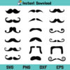 Mustache SVG, MustachesSVG Cut File, Mustaches SVG Files For Cricut, Mustaches Silhouette Cut File, Mustaches PNG, T Shirt Design SVG