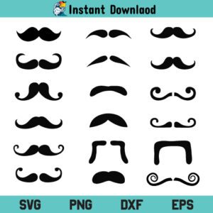 Mustache SVG, MustachesSVG Cut File, Mustaches SVG Files For Cricut, Mustaches Silhouette Cut File, Mustaches PNG, T Shirt Design SVG