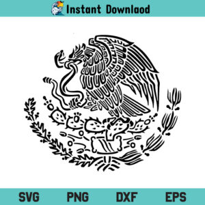 Mexican Eagle Flag SVG, Mexican Eagle Flag SVG Cut File, Mexican Eagle Flag SVG Files For Cricut, Mexican Eagle Flag Silhouette Cut File, PNG, T Shirt Design SVG