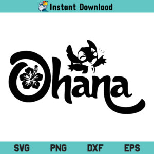 Ohana SVG, Ohana SVG Cut File, Ohana SVG Files For Cricut, Ohana Silhouette Cut File, Ohana PNG, Ohana T Shirt Design SVG