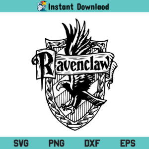 Ravenclaw SVG, Ravenclaw SVG Cut File, Ravenclaw SVG Files For Cricut, Ravenclaw Silhouette Cut File, PNG, T Shirt Design SVG