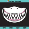 Shark Teeth SVG, Shark Teeth SVG Cut File, Shark Teeth SVG Files For Cricut, Shark Teeth, PNG, T Shirt Design SVG