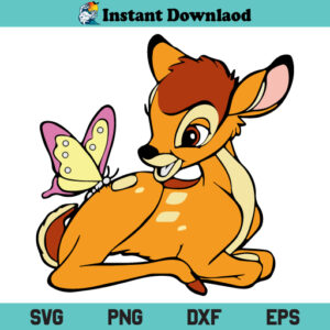 Bambi Deer SVG Cricut File, Cartoon SVG