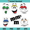 M&M Faces SVG, M&M SVG, M And M Faces SVG Cut File