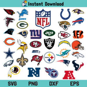 NFL Team Logos SVG, Football SVG Cricut File