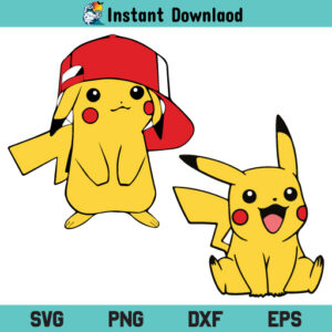 Pikachu SVG, Pokemon SVG Cricut File
