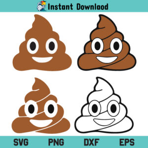 Poop Emoji SVG, Funny SVG Cricut File