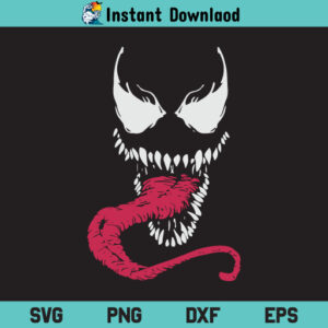Venom Face SVG, Venom Face SVG Cut File, Venom Face SVG Files For Cricut, Venom Face, Cut File, PNG, T Shirt Design SVG