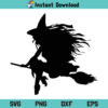 Witch SVG, Witch SVG Cut File, Witch SVG Files For Cricut, Witch Silhouette Cut File, Witch, PNG, T Shirt Design SVG