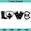 Love Barrel Racing SVG, Horse Shoe, Cowboy Boots, Barrel, SVG Cricut File