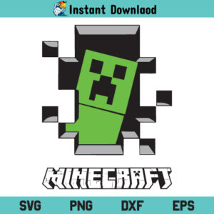 Minecraft SVG, Creeper SVG Cricut File